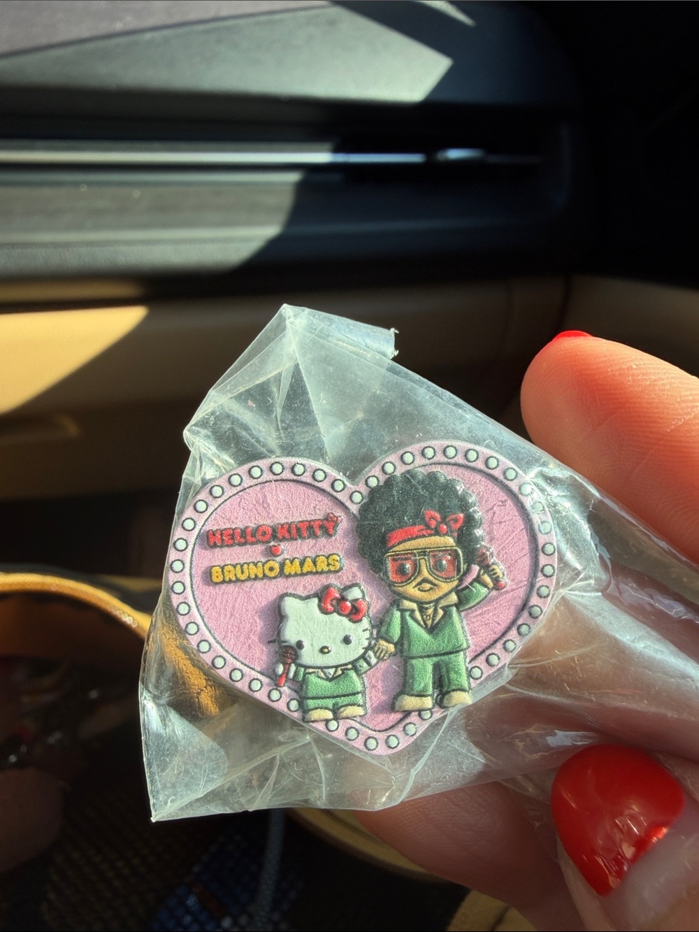 Hello Kitty x Bruno Mars Pink Heart Enamel Pin